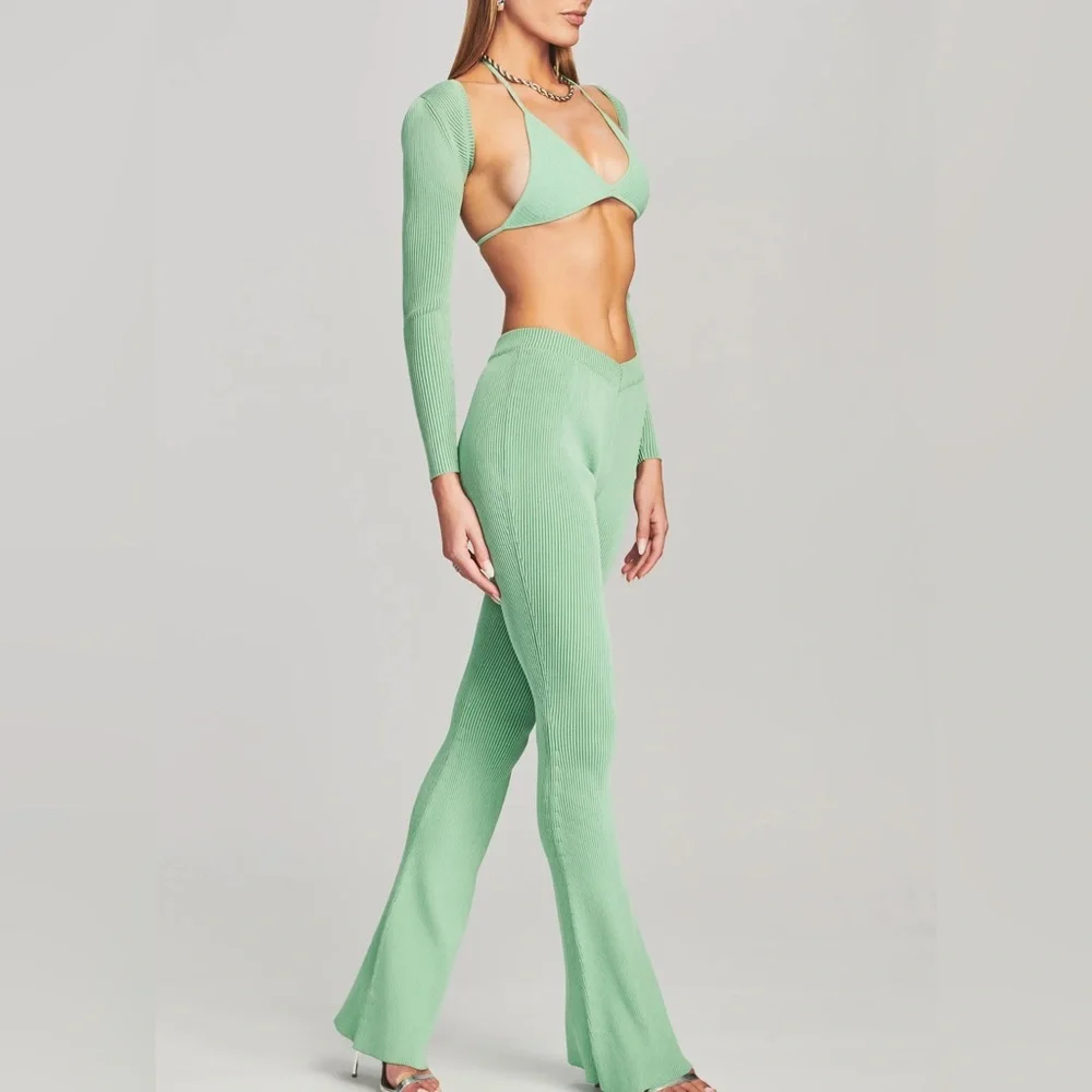 SER.O.YA LUX PANT IN GREEN - Picture 2 of 8